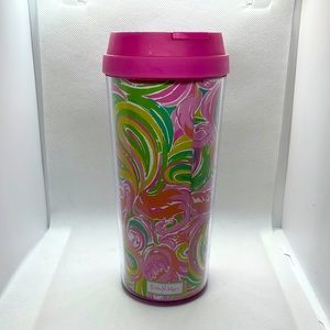 Lilly Pulitzer 16oz Flamingo Travel Mug